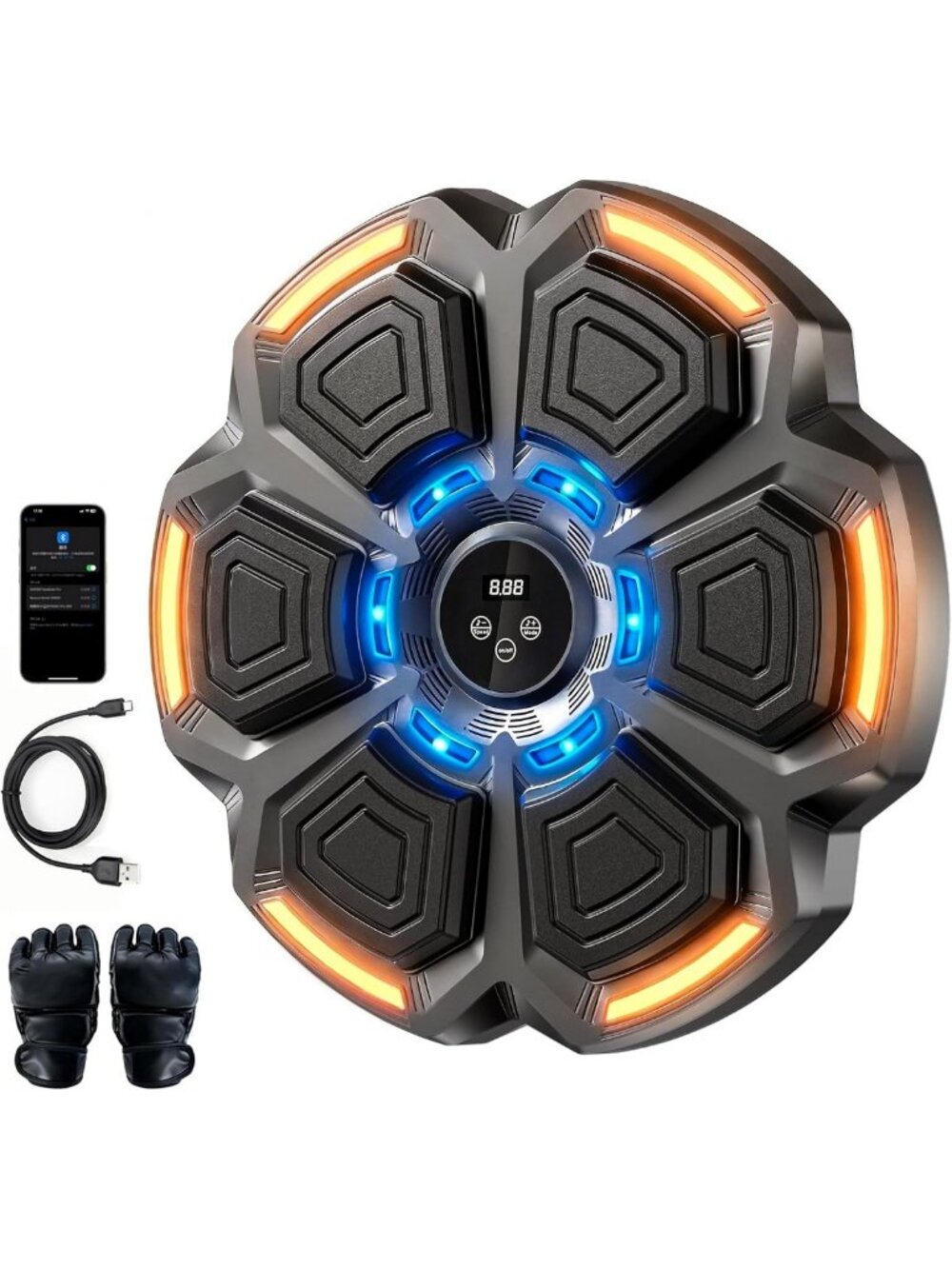 Smart Boxing Training Pad - Reflex Workout Machine for Home, Office & Gym Fun